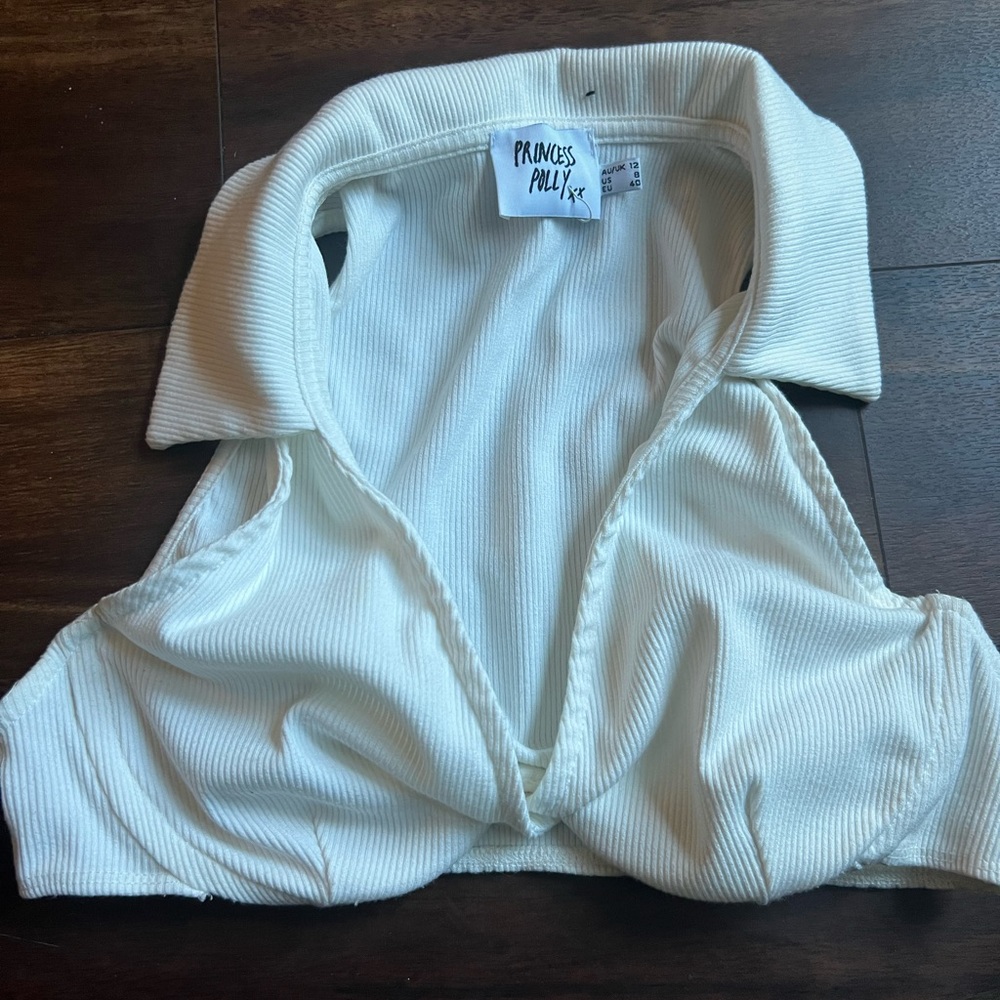 Ribbed criss cross crop top - Picture 1 of 3